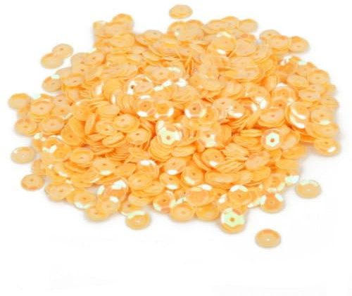 Wambere 7200 Stück Durchmesser 6mm Pailletten,Lose Pailletten Sequin mit Loch,Pailletten zum Basteln,für Nähen DIY Basteln Kunsthandwerk Nagelkunst Schmuckherstellung Kleidungsdekoration,Gelb
