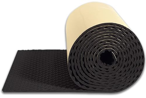 Schaumstoff Akustik Dämmung Akkustik Schaumstoffmatten Rolle Tech Beauty of Sound Dämmung Schaumstoff Zum Gaming Zimmer Schallschutz Wand im Musikstudio Acoustic (Size:20mm Thick(1*10m),Color:Schwarz)