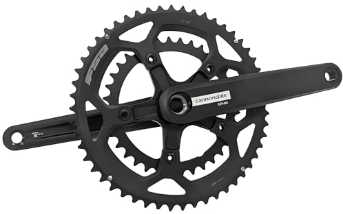 VDP Kurbelgarnitur Kettenradgarnitur Fahrradkurbel Kurbel 2-Fach - FSA CK-141SS - für Rennrad - Cannondale One-Logo - Kurbelarmlänge 172,5mm - 50/34 Zähne - BB30-2X 11fach - Aluminium Kettenblatt
