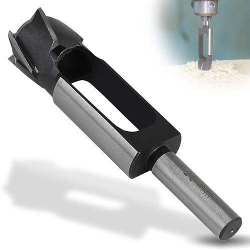 SWAWIS Fresa per Tappi in Legno Diametro 20 mm, Trapano per Tenoni in Acciaio al Carbonio, Taglierina per Tenoni per Carpenteria e Creazione di Mobili, Taglierina per Tasselli di Legno Profondi