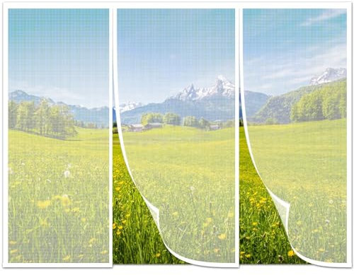 Malla Mosquitera para Ventanas,130x190cm Mosquiteras Ventana,Protectora de Insectos para Ventana,Anti Mosquito Malla Protector Kit,Blanco