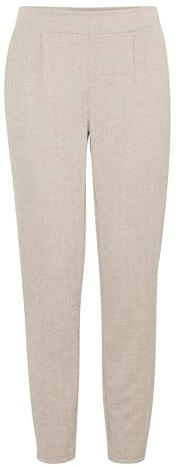 ICHI IHKATE Jacquard Damen Hose Stoffhose mit Eingrifftaschen Paspeltaschen Gummizug leicht elastisch Regular fit