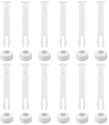 JAMSSOW 12 Stück Kunststoff Pool Verbindungsstifte und Dichtungen,Pool Zubehör,Pool Ersatzteile für Intex 28270-28272,Ersatz für Schwimmbad-Anschlüsse für Rahmenschwimmbäde(6cm/2,36in)