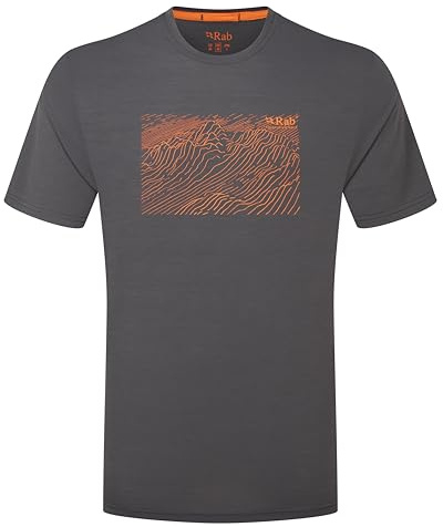 Rab Men's Syncrino Ridge Tee | Short-Sleeve, Merino Wool T-Shirt, for Skiing, Trekking, & Climbing
