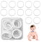 Silikonring für Schnullerkette,20PCS Schnullerkette Mam Schnuller, accessoires anneau de sucette, doux bébé porte-sucette, Schnullerkette Silikonring joints toriquest,Blanc schnullerketten clips