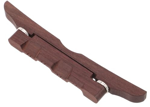 ERINGOGO Holz Mandolinenbrücke für Griffbrett Gitarre Präzise Stimmung Vielseitiges Zubehör für Auftritte und Übung Kaffeefarben