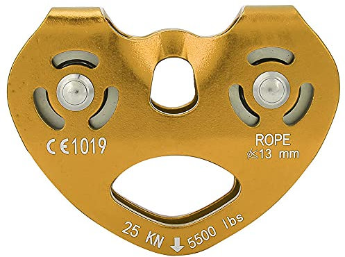 Blocco Puleggia a Corda Singola da 25kn per Clima e Ing - Design OY in Alluminio Premium (BLUE) (GOLD)