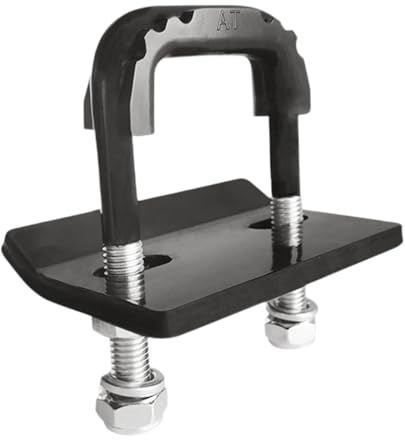 MotiveTech Hitch Tightener, Anti-Vibration Clamp, Bike Rack Protector, Anti-Rust, with Rubber Isolators, Prevents Movement, Stabilizer, Black