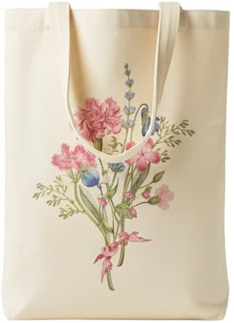 Rieoany Jutebeutel Bedruckt 33 x 40 cm, Baumwolltasche für A4-Bücher und Tablets, Wiederverwendbar Canvas Stofftasche, Stoffbeutel Langlebig, Faltbare Einkaufstasche für Einkaufen, Schule, Pendeln