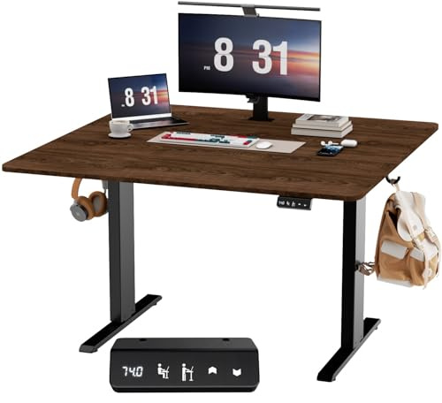 Raplink Scrivania Regolabile in Altezza Elettrica, 120 x 60cm, Scrivania Elettrica Tavolo con 2 Memorie di Altezza, Facile da Assemblare, Scrivania Regolabile in Altezza per Casa e Ufficio