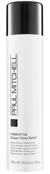 Paul Mitchell Super Clean Extra Hairspray, Long-Lasting, Firm Hold + Dry Finish, For All Hair Types, 9.5 oz