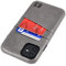 Dockem Wallet Case for iPhone 11: Built-in Metal Plate for Magnetic Mounting & 2 Credit Card Holders (6.1 Exec M2, Synthetic Leather, Grey)