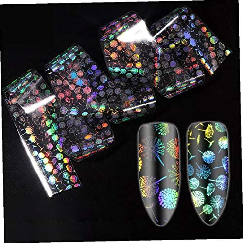 Holographic Nail Foils Transfer - Starry Sky Art Stickers for Tips Decoration Manicure 4 * 100cm Random Style