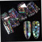 Holographic Nail Foils Transfer - Starry Sky Art Stickers for Tips Decoration Manicure 4 * 100cm Random Style