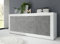 Web Convenienza Madia con 2 Ante e 3 Cassetti Made in Italy – Credenza Contenitore Collezione Basic per Soggiorno Cucina Ingresso Sala da Pranzo Mobile Design moderno originale Bianco e Cemento