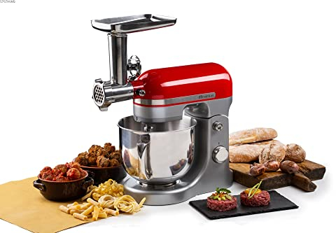 Ariete 4079 Accesorio picadora de carne, embutidos y cortador de pasta, kit completo de accesorios para amasadora moderna de Ariete mod. 1589, gris