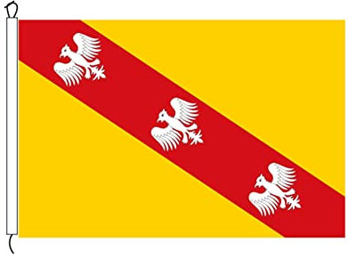 Stormflag Drapeaux Lorraine 50x75cm Drapeau Lorrain-Lorraine-et-Barrois 50x75cm en polyester Tricot de chaîne avec œillets et Double couture