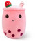 shownicer Plüschtier Stofftier Boba Tea 50cm, Kuscheltier Plüschkissen Spielzeug, Bubble Tea Plüsch, Geschenk Gefüllt für Kinder Mädchen Jungen, Rosa