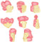 ZOOMPIL Juego de cortador de galletas de San Valentín, Cortador de Galletas Set, cortadores de galletas de plástico de 8 piezas, Valentine's West Pastor Pastry Decoración