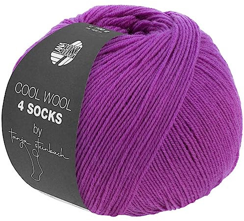 LANA GROSSA Cool Wool 4 Socks | Merino-Sockengarn aus mehrfach verzwirnten Einzelfäden | Handstrickgarne aus 75% Schurwolle (Merino extrafein) | 100g Wolle zum Stricken & Häkeln | 420m Garn FB 7723