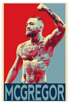 The UFC Athletes Conor McGregor 011 Leinwand-Poster, Schlafzimmer, Dekoration, Sport, Landschaft, Büro, Raumdekoration, Geschenk, ungerahmt, 30 x 45 cm