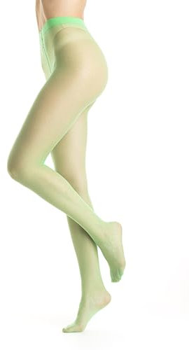 Gi&Gi Medias Mujer 20 Den, Veladas Il Top del Top, Transparentes Todo Desnudo, N,1270, Verde Smeraldo, S/M