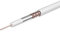 Labgear Cable coaxial de satélite RG6 de 250 m, color blanco, cable coaxial de antena digital, cable coaxial de TV de espuma inyectada de gas, dieléctrico, trenzado y blindaje de aluminio, funda de