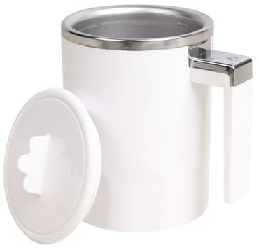 DONGKER Tazza Automescolante, 350 ML Tazze Miscelazione Automatico con Coperchio Magnetico e Display Temperatura, Bicchieri Autoagitante Ricaricabile USB per Latte, Cacao, Tè, Cioccolata Calda