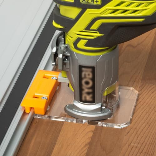 POWERTEC 72024 Routerschienenadapter für Ryobi P601, PCL424, PCL424B, Ridgid R2911, kompatibel mit Powertec, Makita, Festool, Milwaukee, Kreg ACS, WEN, Triton und Ridgid