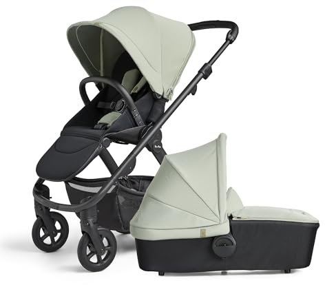 Silver Cross - Tide Kinderwagen - 3-in-1-Kinderwagen mit Tragewanne, wendbarem Sitz und Fahrgestell - robuster Kinderwagen für verschiedenes Gelände - Neugeborene bis 4 Jahre - geräumig - Sage