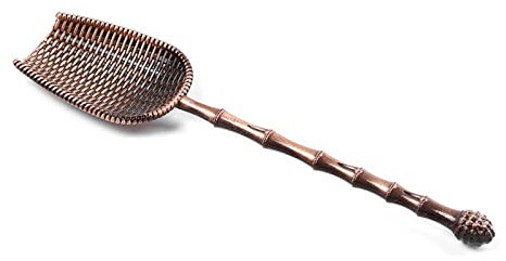 Teaspoons,Chinese Tea Teaspoon,Kung Fu Tea Set Teaspoon,Vintage Tea Spoons Kung Fu Teaware Tea Caddy Accessories Tea Dispenser Tea Leaf Spatula(Gold)