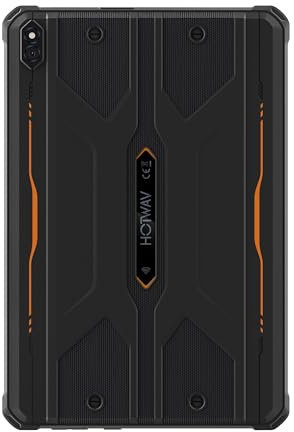 HOTWAV R10 Pro Outdoor Tablet Android 14, OctaCore 10800mAh 20GB+256GB/1TB Erweiterbar Rugged Tablets, 10,1 Zoll HD+ 13MP+5MP Kamera IP68/IP69K Wasserdicht Tablet, 4G LTE Dual SIM/5G WiFi/Face ID/OTG