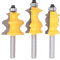 DriKou 3Pcs Architectural Router Bit Milling Cutter Set Woodworking Accessories 8mm Shank for Furniture Making