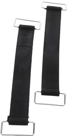 UTHCLO 2pcs Adjustable Non-slip Rubber Battery Straps with Hook and Loop Fasteners for Secure Motorcycle Car and Boat Battery Hold Down and Easy to Install Accessories