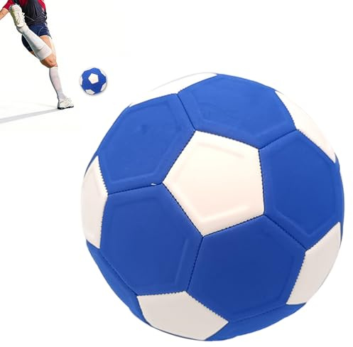 Dhqkqg Fussball Curve Ball, Eva-Gummi Swerve Fußball, Fussball Größe 5, Flexibler Fußball Kurvenball für Erwachsene Training Indoor Outdoor (Blau)