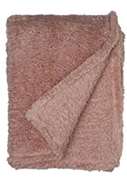 Pflanzen Kölle Kuscheldecke Teddy - Teddystoff Altrosa - Wohndecke ca. 150x200 cm - Kuscheldecke aus Polyester - Pflegeleichte Decke