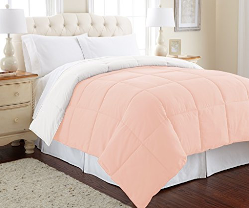Modern Threads Down Alternative Reversible Comforter Blush/White King