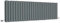 Milano Aruba Anthracite Horizontal Double Oval Panel Radiator - 400mm x 1416mm