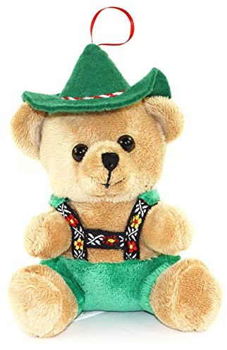 Teddys Rothenburg Teddybär Tracht Alois braun/grün mit Lederhose und Hut 15cm Plüschteddybär