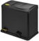 EVRE | 2 compartment Recycle bin | Stainless Steel Recycling Bin | 26L (8L + 18L) | Multi Compartment | Black |
