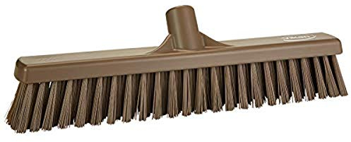 Vikan 317466 16 Combo Push Broom- Soft/Stiff - Brown