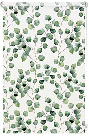 GARDINIA Rollo ohne Bohren, Zum Klemmen, Blickdicht, Sichtschutz, Blendschutz, Inkl. Aller Montage-Teile, Digiprint Isabella, Weiß/Dekor, 120 x 150 cm