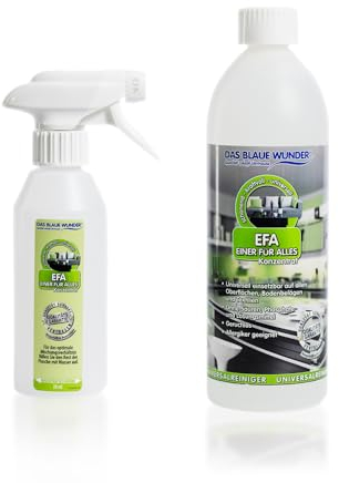 Das Blaue Wunder EINER FÜR ALLES (EFA) Universalreiniger 750 ml, Allzweckreiniger Konzentrat, materialschonend, Fettlöser für Küche, Bad, Garten, Auto