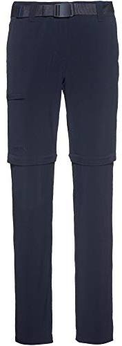 Maier Sports Inara Slim Zip, Damen Wanderhose, Wasserabweisende Hose für Trekking und Hiking, Enganliegender Schnitt, Zipp-Off-Funktion, PFC-frei, mSTRETCH pro 4 & Dryprotec, Blau, 42 (W33/L32)