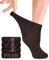 Fiera Besa Diabetiker Socken Damen mit Lycra, 4 Paar, Knöchelhoch Bambus-Viskose Socken, Superweiche, Dünne und ohne Naht Bambus-Viskose socken für den Alltag, 35-38 und 39-42 (35-38, Dunkelbraun)