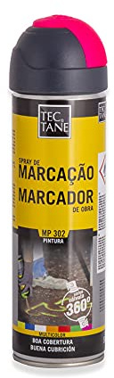 TECTANE Spray de Pintura MARCADOR DE OBRA MP302 ROSA, 500 ML