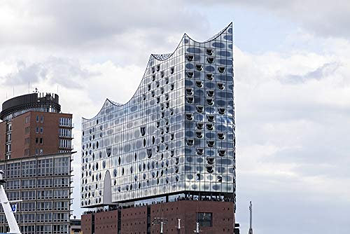 Hochwertige Fototapete - Elbphilharmonie in Hamburg I Vlies-Fototapete (Kleistertapete) (350 x 233 cm) - Made in Germany