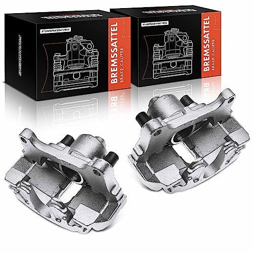 Frankberg 2x Bremssattel Bremszange Vorne Links Rechts mit Halter (Lochabstand der Halterung 146mm) Kompatibel mit Golf Plus Golf Pass.a.t Jett.a Octav.i.a II A3 A1 Replace# 1K0615124B