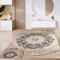 Paco Home Teppich Wohnzimmer Kurzflor Vintage Geometrische Moderne Muster Braun Beige, Grösse:240x340 cm, Farbe:Braun 8