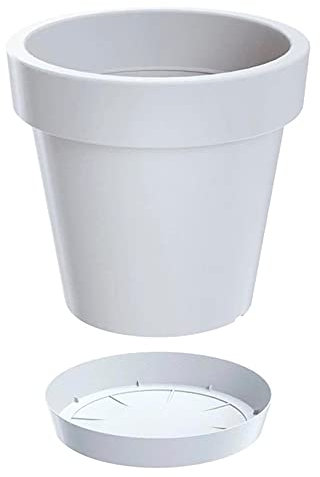Maceta de plastico Lofly en color blanco 58,2 (largo) x 58,2 (ancho) x 52,3 (alto) cm